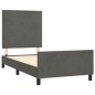 vidaXL Giroletto senza Materasso Grigio Scuro 80x200 cm Velluto vidaXL Giroletto senza Materasso Grigio Scuro 80x200 cm Velluto