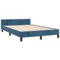 vidaXL Giroletto senza Materasso Blu Scuro 120x200 cm in Velluto vidaXL Giroletto senza Materasso Blu Scuro 120x200 cm in Velluto