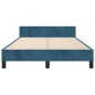 vidaXL Giroletto senza Materasso Blu Scuro 120x200 cm in Velluto vidaXL Giroletto senza Materasso Blu Scuro 120x200 cm in Velluto