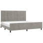 vidaXL Giroletto senza Materasso Grigio Chiaro 200x200 cm Velluto
