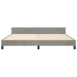 vidaXL Giroletto senza Materasso Grigio Chiaro 200x200 cm Velluto