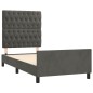vidaXL Giroletto senza Materasso Grigio Scuro 90x200 cm Velluto vidaXL Giroletto senza Materasso Grigio Scuro 90x200 cm Velluto