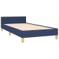 vidaXL Giroletto con Testiera Blu 90x190 cm in Tessuto