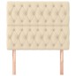 Testiera 2 pz Crema 100 x 7 x 78/88 cm in Tessuto