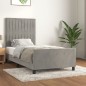 Giroletto con Testiera Grigio Chiaro 80x200 cm in Velluto Giroletto con Testiera Grigio Chiaro 80x200 cm in Velluto