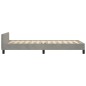 Giroletto con Testiera Grigio Chiaro 80x200 cm in Velluto Giroletto con Testiera Grigio Chiaro 80x200 cm in Velluto