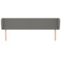 Testiera ad Orecchio Grigio Scuro 203x23x78/88 cm in Tessuto