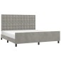 vidaXL Giroletto senza Materasso Grigio Chiaro 160x200 cm Velluto vidaXL Giroletto senza Materasso Grigio Chiaro 160x200 cm Velluto