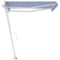 Tenda da Sole Automatica Autoportante 300x250 cm Blu e Bianca Tenda da Sole Automatica Autoportante 300x250 cm Blu e Bianca