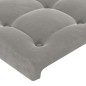 vidaXL Giroletto senza Materasso Grigio Chiaro 160x200 cm Velluto vidaXL Giroletto senza Materasso Grigio Chiaro 160x200 cm Velluto