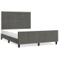 Giroletto con Testiera Grigio Scuro 140x190 cm in Velluto Giroletto con Testiera Grigio Scuro 140x190 cm in Velluto