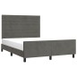 Giroletto con Testiera Grigio Scuro 140x190 cm in Velluto Giroletto con Testiera Grigio Scuro 140x190 cm in Velluto