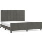 vidaXL Giroletto con Testiera Grigio Scuro 180x200 cm in Velluto vidaXL Giroletto con Testiera Grigio Scuro 180x200 cm in Velluto