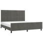vidaXL Giroletto con Testiera Grigio Scuro 180x200 cm in Velluto vidaXL Giroletto con Testiera Grigio Scuro 180x200 cm in Velluto