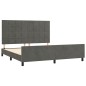 vidaXL Giroletto con Testiera Grigio Scuro 180x200 cm in Velluto vidaXL Giroletto con Testiera Grigio Scuro 180x200 cm in Velluto