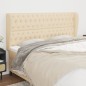 Testiera ad Orecchio Crema 203x23x118/128 cm in Tessuto Testiera ad Orecchio Crema 203x23x118/128 cm in Tessuto