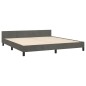 vidaXL Giroletto senza Materasso Grigio Scuro 160x200 cm Velluto vidaXL Giroletto senza Materasso Grigio Scuro 160x200 cm Velluto
