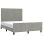 vidaXL Giroletto senza Materasso Grigio Chiaro 140x200 cm Velluto vidaXL Giroletto senza Materasso Grigio Chiaro 140x200 cm Velluto