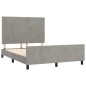 vidaXL Giroletto senza Materasso Grigio Chiaro 140x200 cm Velluto vidaXL Giroletto senza Materasso Grigio Chiaro 140x200 cm Velluto