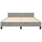 vidaXL Giroletto senza Materasso Grigio Chiaro 140x200 cm Velluto vidaXL Giroletto senza Materasso Grigio Chiaro 140x200 cm Velluto