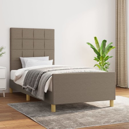 vidaXL Giroletto senza Materasso Tortora 90x200 cm Tessuto