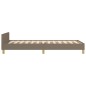 vidaXL Giroletto senza Materasso Tortora 90x200 cm Tessuto vidaXL Giroletto senza Materasso Tortora 90x200 cm Tessuto
