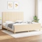 Giroletto con Testiera Crema 180x200 cm in Tessuto Giroletto con Testiera Crema 180x200 cm in Tessuto