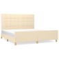 Giroletto con Testiera Crema 180x200 cm in Tessuto Giroletto con Testiera Crema 180x200 cm in Tessuto