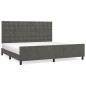 Giroletto con Testiera Grigio Scuro 200x200 cm in Velluto Giroletto con Testiera Grigio Scuro 200x200 cm in Velluto
