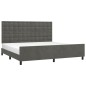 Giroletto con Testiera Grigio Scuro 200x200 cm in Velluto Giroletto con Testiera Grigio Scuro 200x200 cm in Velluto