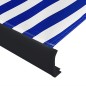 Tenda a Cassonetto Motorizzata 500x300 cm Blu e Bianco Tenda a Cassonetto Motorizzata 500x300 cm Blu e Bianco