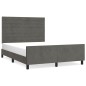 vidaXL Giroletto senza Materasso Grigio Scuro 140x200 cm Velluto vidaXL Giroletto senza Materasso Grigio Scuro 140x200 cm Velluto