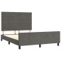 vidaXL Giroletto senza Materasso Grigio Scuro 140x200 cm Velluto vidaXL Giroletto senza Materasso Grigio Scuro 140x200 cm Velluto