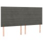 vidaXL Giroletto senza Materasso Grigio Scuro 140x200 cm Velluto vidaXL Giroletto senza Materasso Grigio Scuro 140x200 cm Velluto