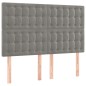 vidaXL Giroletto senza Materasso Grigio Chiaro 140x190 cm Velluto vidaXL Giroletto senza Materasso Grigio Chiaro 140x190 cm Velluto
