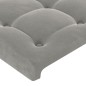 vidaXL Giroletto senza Materasso Grigio Chiaro 140x190 cm Velluto vidaXL Giroletto senza Materasso Grigio Chiaro 140x190 cm Velluto