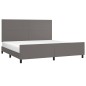 Giroletto con Testiera Grigio 200x200 cm in Similpelle Giroletto con Testiera Grigio 200x200 cm in Similpelle