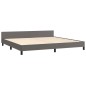 Giroletto con Testiera Grigio 200x200 cm in Similpelle Giroletto con Testiera Grigio 200x200 cm in Similpelle