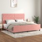 Giroletto con Testiera Rosa 200x200 cm in Velluto Giroletto con Testiera Rosa 200x200 cm in Velluto