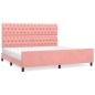 Giroletto con Testiera Rosa 200x200 cm in Velluto Giroletto con Testiera Rosa 200x200 cm in Velluto