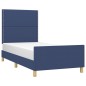 Giroletto con Testiera Blu 100x200 cm in Tessuto Giroletto con Testiera Blu 100x200 cm in Tessuto