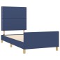 Giroletto con Testiera Blu 100x200 cm in Tessuto Giroletto con Testiera Blu 100x200 cm in Tessuto