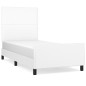 vidaXL Giroletto con Testiera Bianco 100x200 cm in Similpelle vidaXL Giroletto con Testiera Bianco 100x200 cm in Similpelle