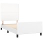 vidaXL Giroletto con Testiera Bianco 100x200 cm in Similpelle vidaXL Giroletto con Testiera Bianco 100x200 cm in Similpelle