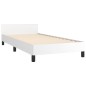 vidaXL Giroletto con Testiera Bianco 100x200 cm in Similpelle vidaXL Giroletto con Testiera Bianco 100x200 cm in Similpelle