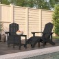 Sedie Giardino Poggiapiedi e Tavolo Adirondack HDPE Antracite Sedie Giardino Poggiapiedi e Tavolo Adirondack HDPE Antracite
