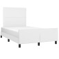 Giroletto con Testiera Bianco 120x200 cm in Similpelle Giroletto con Testiera Bianco 120x200 cm in Similpelle
