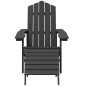 Sedie Giardino Poggiapiedi e Tavolo Adirondack HDPE Antracite Sedie Giardino Poggiapiedi e Tavolo Adirondack HDPE Antracite