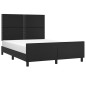 vidaXL Giroletto con Testiera Nero 140x190 cm in Similpelle