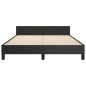 vidaXL Giroletto con Testiera Nero 140x190 cm in Similpelle